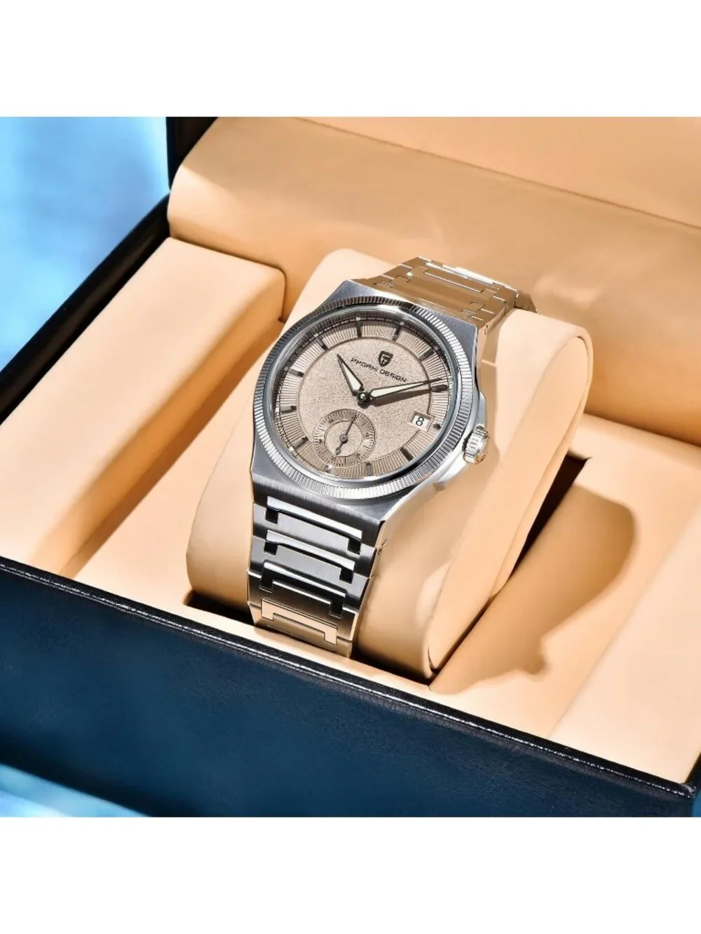 Men's Yellow PD-YS029 New Automatic Stainless Steel Mechanical Wrist Watch